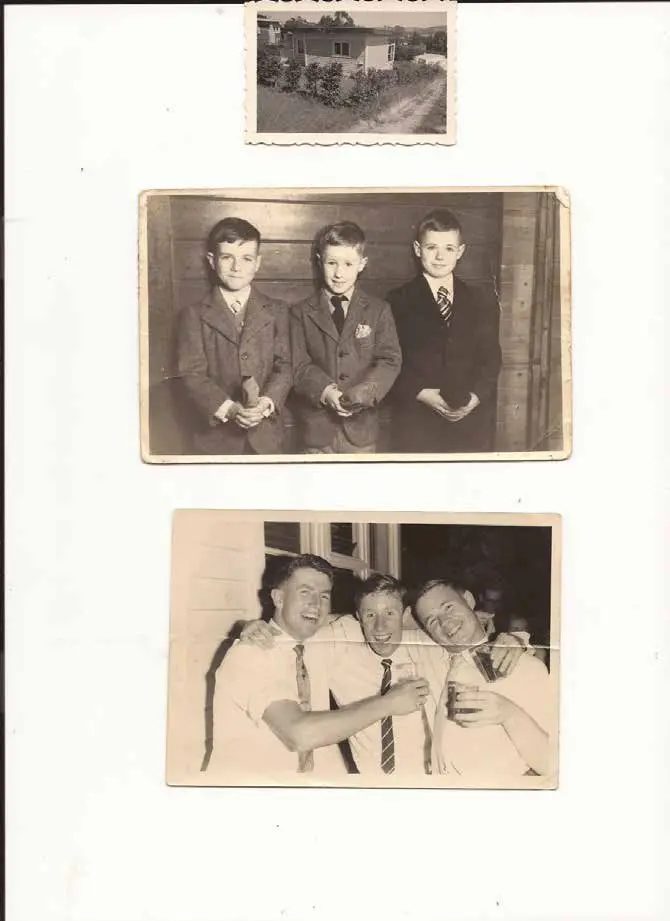 Top - Our Bach At Manly Middle – The Three Cousins At 10 Bottom – The Cousins Again At 21